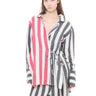 MIXED STRIPES LINEN WRAP SHIRT marques almeida