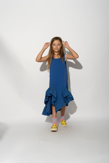 NAVY SLEEVELESS FLOUNCE DRESS MARQUES ' ALMEIDA NAVY SLEEVELESS FLOUNCE DRESS MARQUES ' ALMEIDA