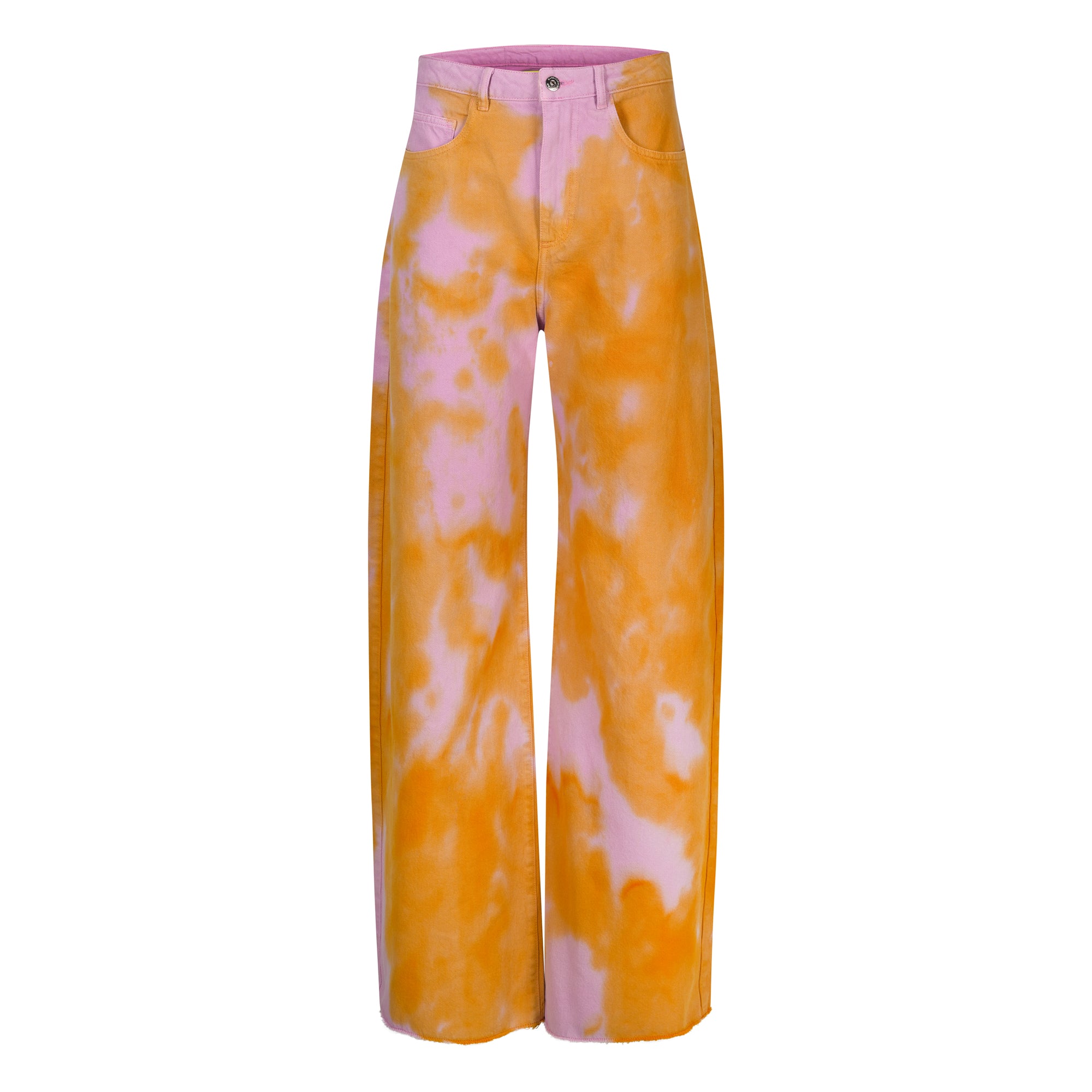 ORANGE AND PINK TIE DYE BOYFRIENDS marques almeida