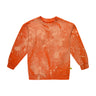 ORANGE AND YELLOW SPLATTERED FLEECE CREW NECK makids