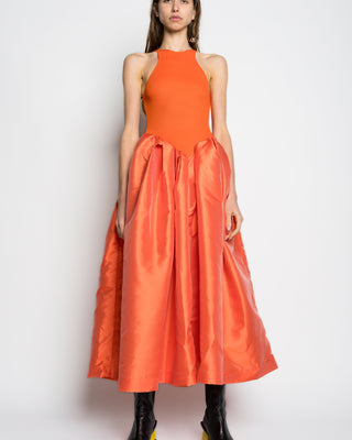 ORANGE DRESS WITH TANK TOP SCOOPED marques almeida