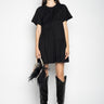 MARQUES ALMEIDA PANELLED GATHERED DRESS IN BLACK