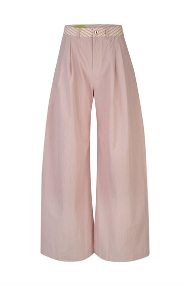PINK CLASSIC PATCHWORK PLEATED PANTS marques almeida
