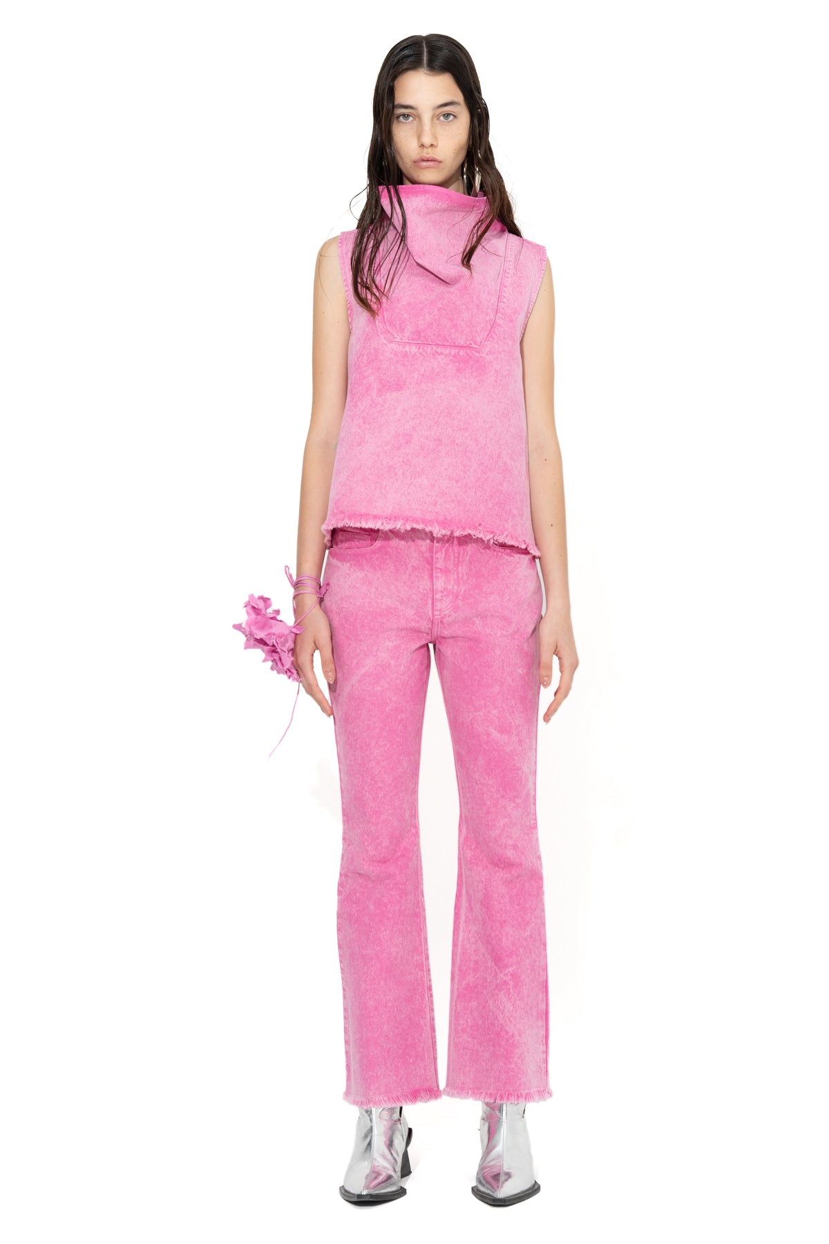 PINK COWL NECK TOP marques almeida