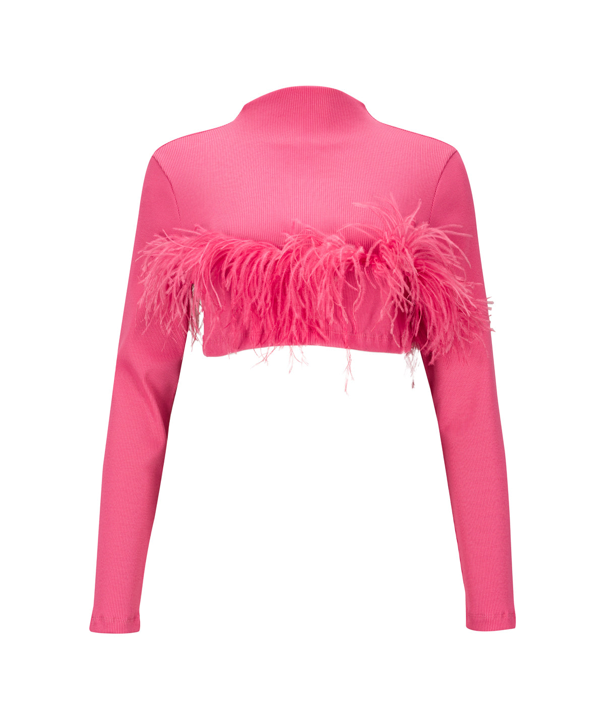 PINK CROPPED FEATHER TOP marques almeida