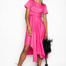 PINK CROSS WAIST DRAPE T-SHIRT DRESS marques almeida