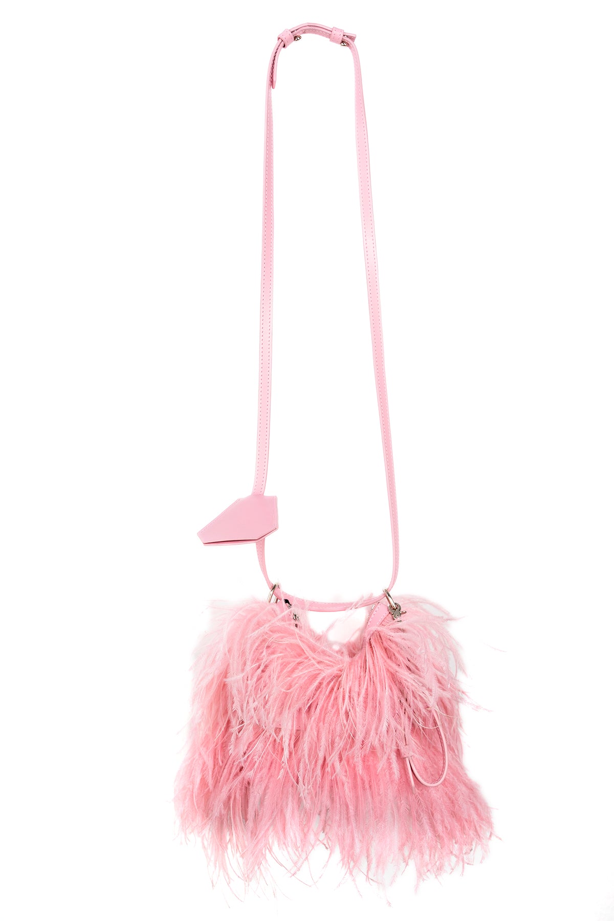 LIGHT PINK FEATHER BAG