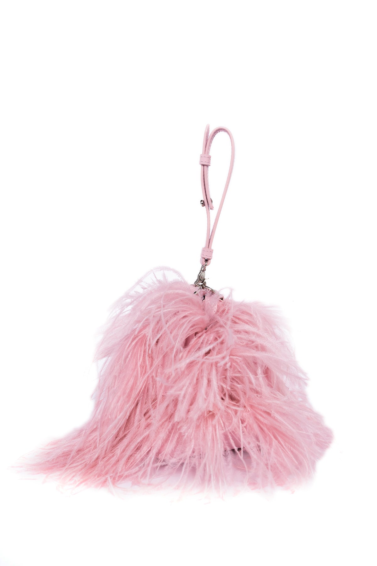 LIGHT PINK FEATHER BAG