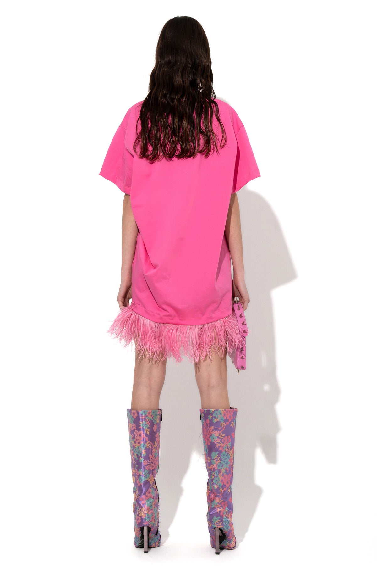 PINK FEATHER HEM T-SHIRT marques almeida