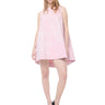 PINK FLOWER DRILL A-LINE DRESS marques almeida