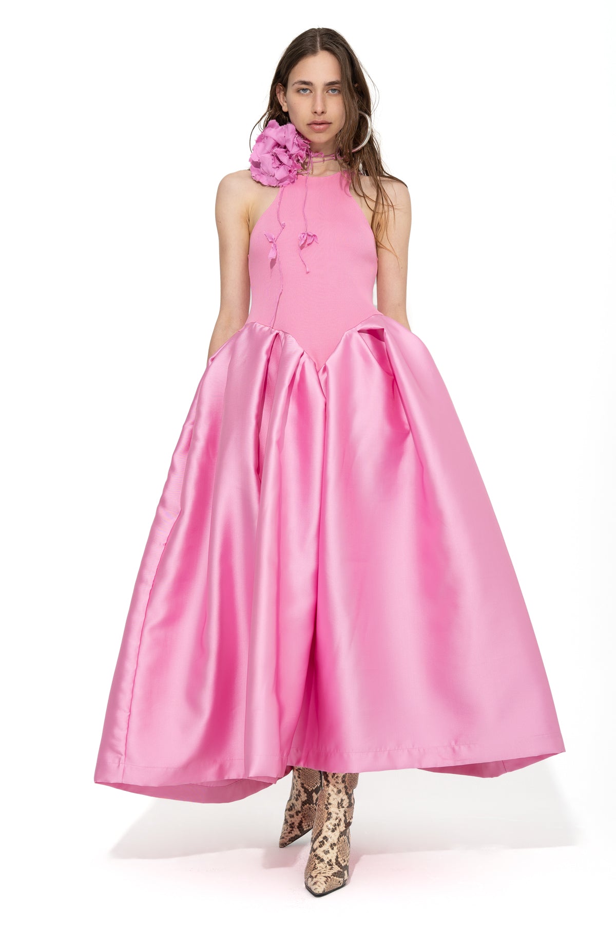 PINK FULL SKIRT TANK TOP DRESS marques almeida