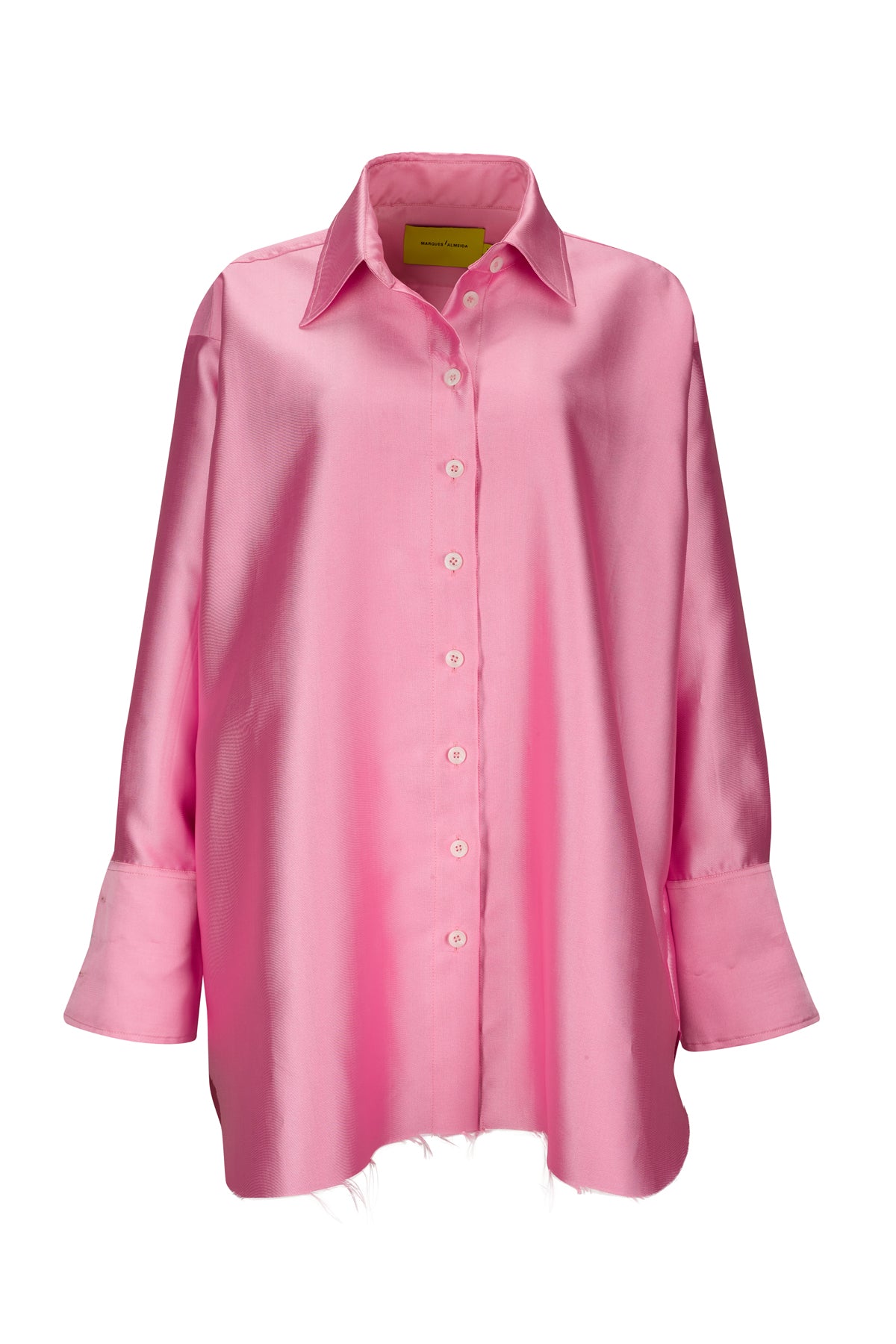 PINK HEAVY SATIN OVERSHIRT marques almeida