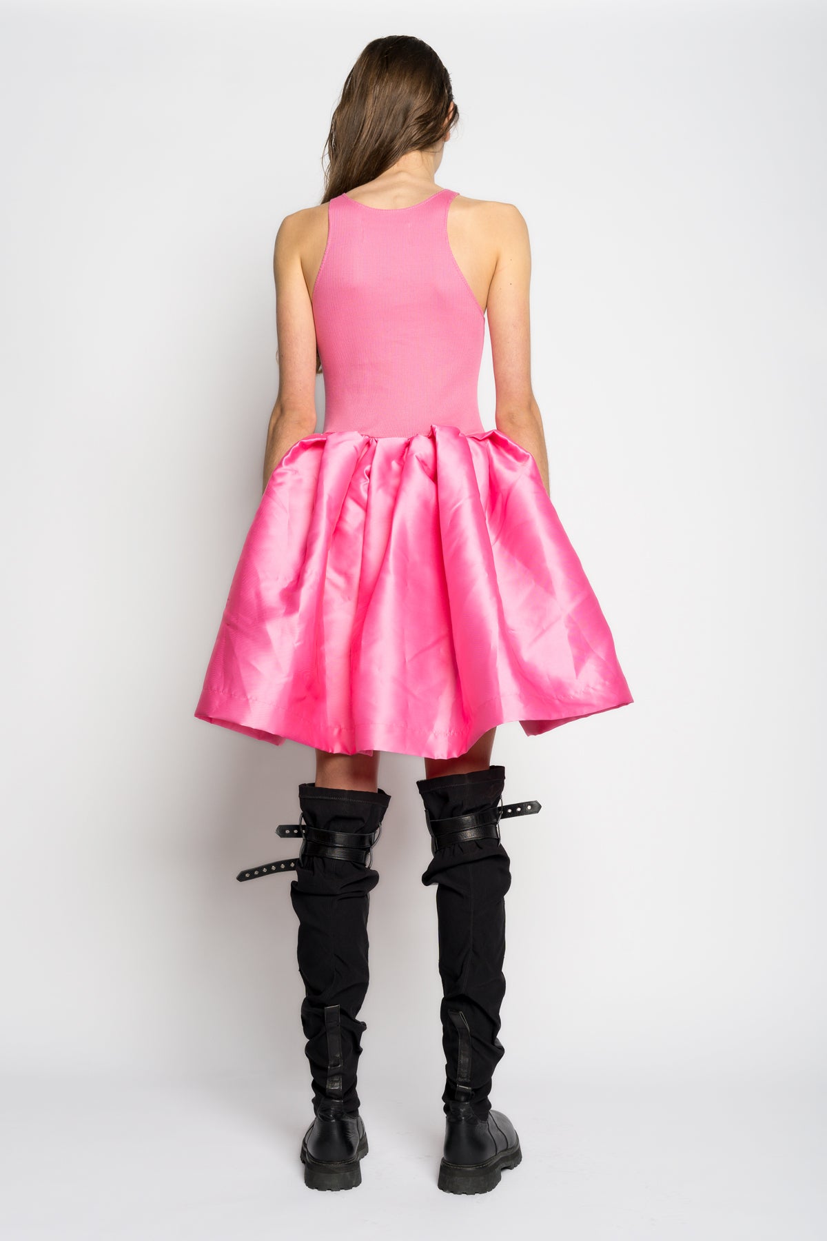 Hot pink tank top dress hotsell