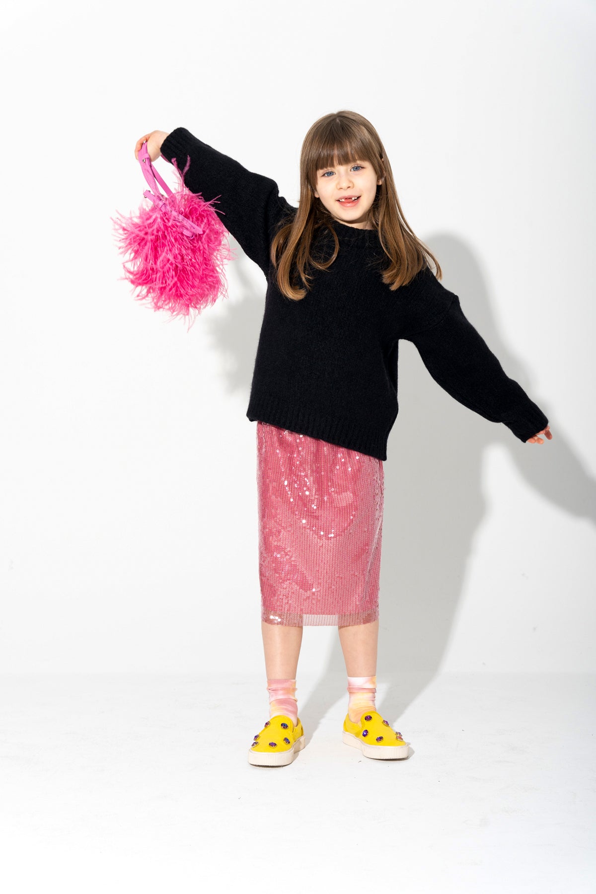 PINK SEQUIN SKIRT ma kids