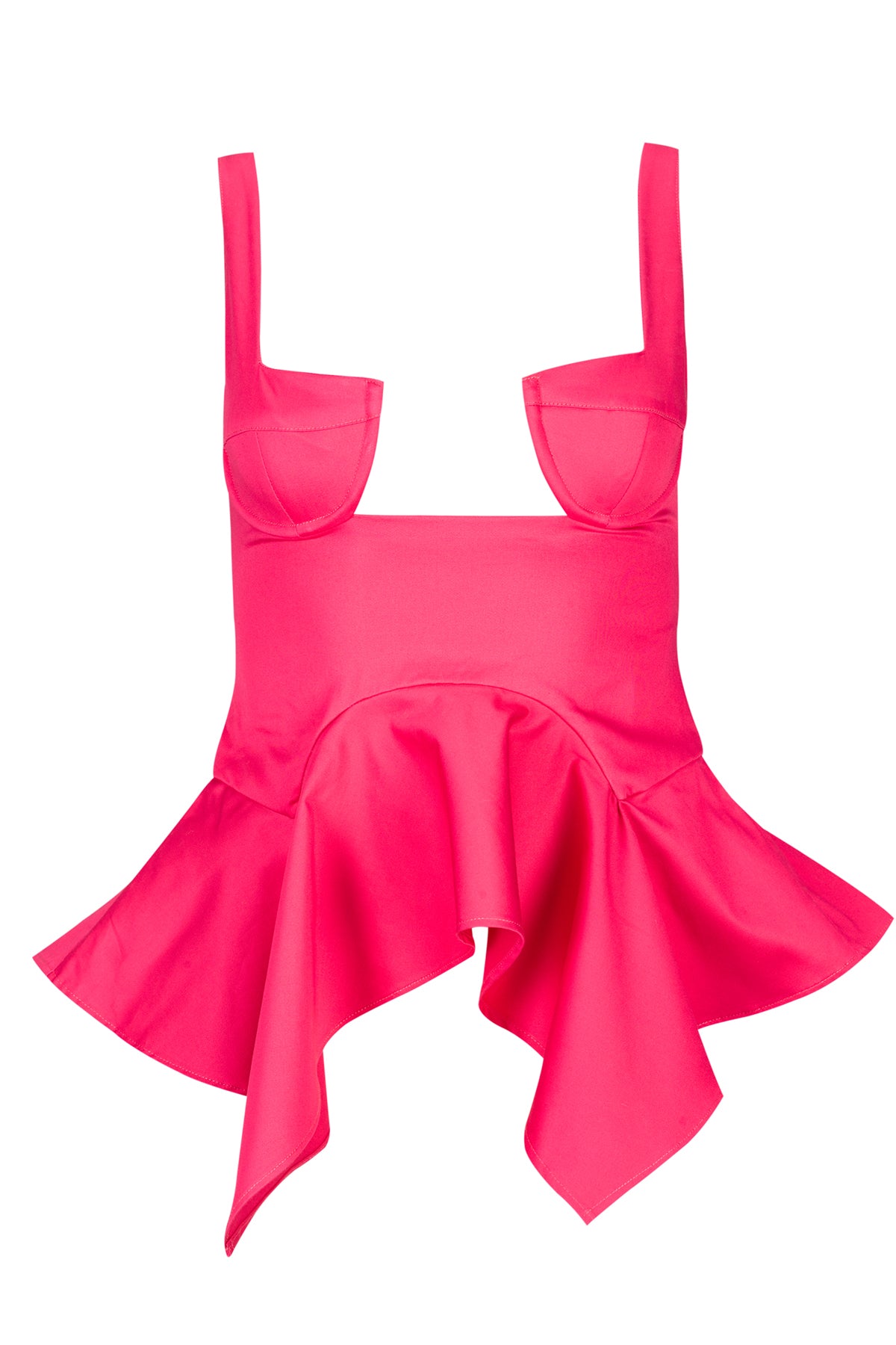 PINK STRAP CORSET WITH WAIST FLOUNCE marques almeida