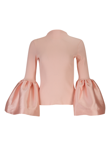 PINK TURTLENECK PUFF SLEEVE TOP MARQUES ALMEIDA