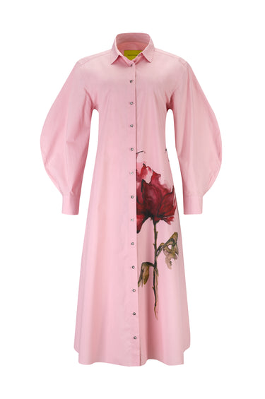 PINK WATERCOLOUR SHIRT DRESS marques almeida