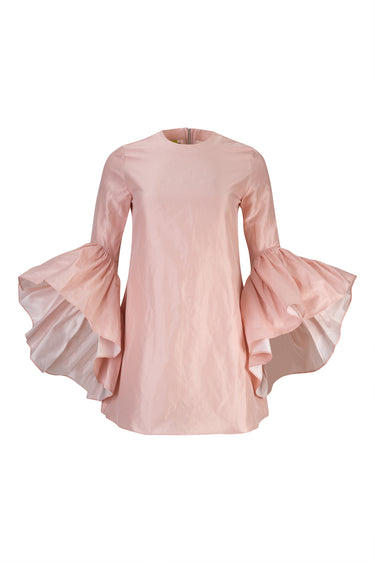 PINK WRINKLED OYSTER SLEEVE DRESS marques almeida