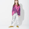 PURPLE AND PINK SPLATERED LONG SLEEVE TOP makids