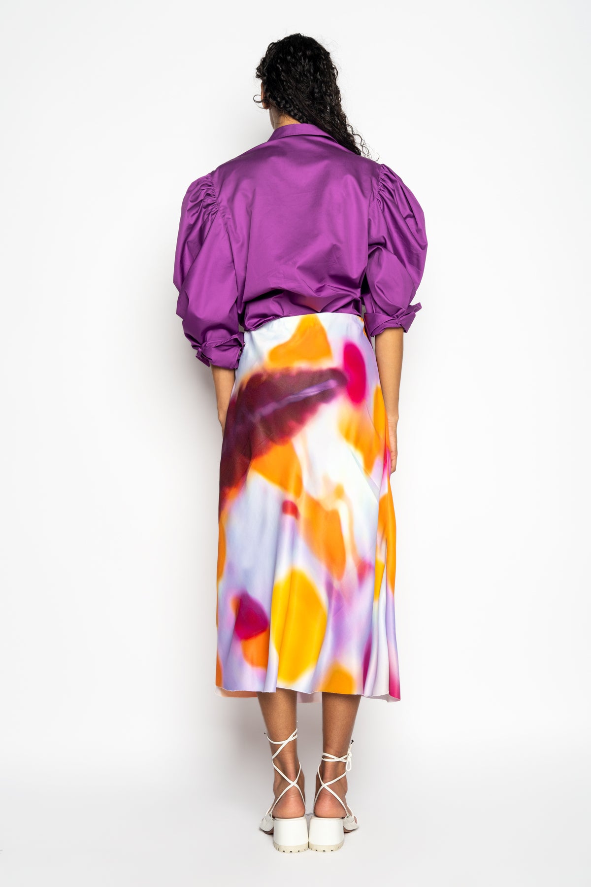 PURPLE BALLOON SLEEVE SHIRT marques almeida