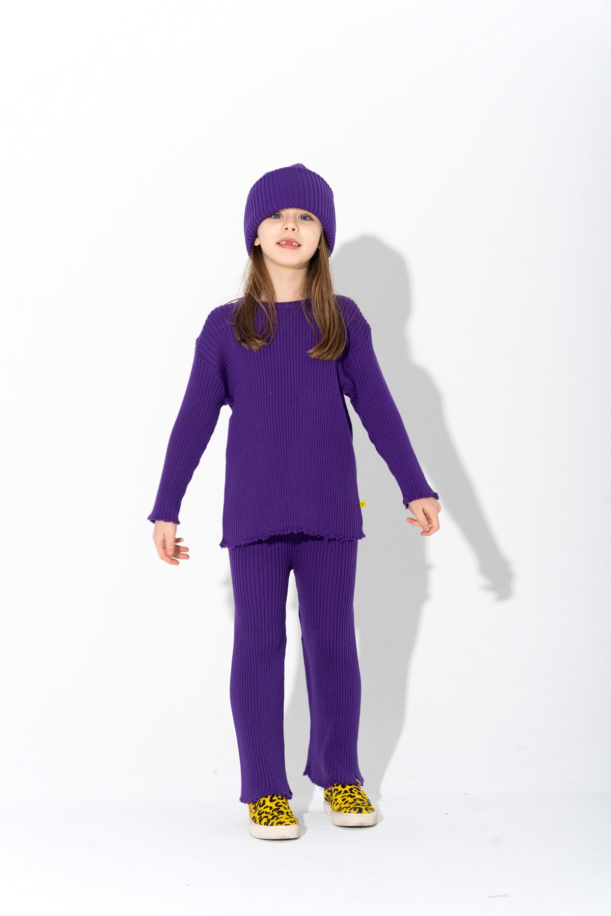 PURPLE MERINO KNIT JUMPER makids