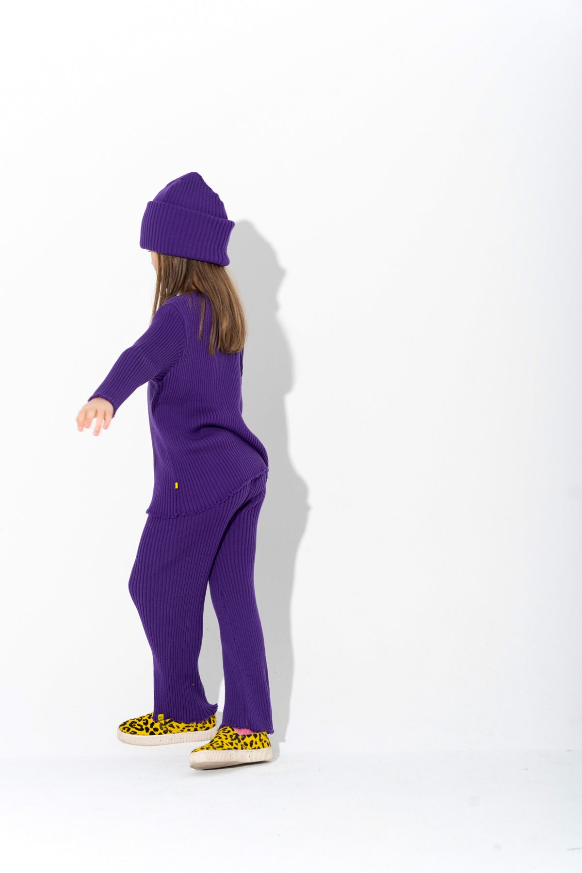 PURPLE MERINO KNIT JUMPER makids