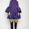 PURPLE PUFF SLEEVE AND HEM DRESS marques almeida