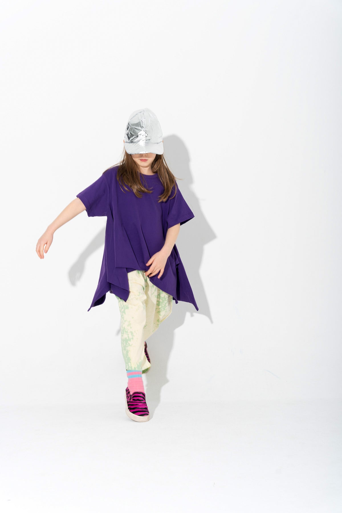 PURPLE T-SHIRT WITH SIDE FLAPS ma kids
