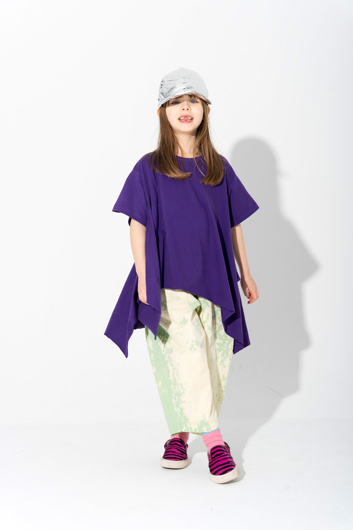 PURPLE T-SHIRT WITH SIDE FLAPS ma kids