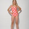 RED AND PINK GINGHAM SWIMSUIT ma kids
