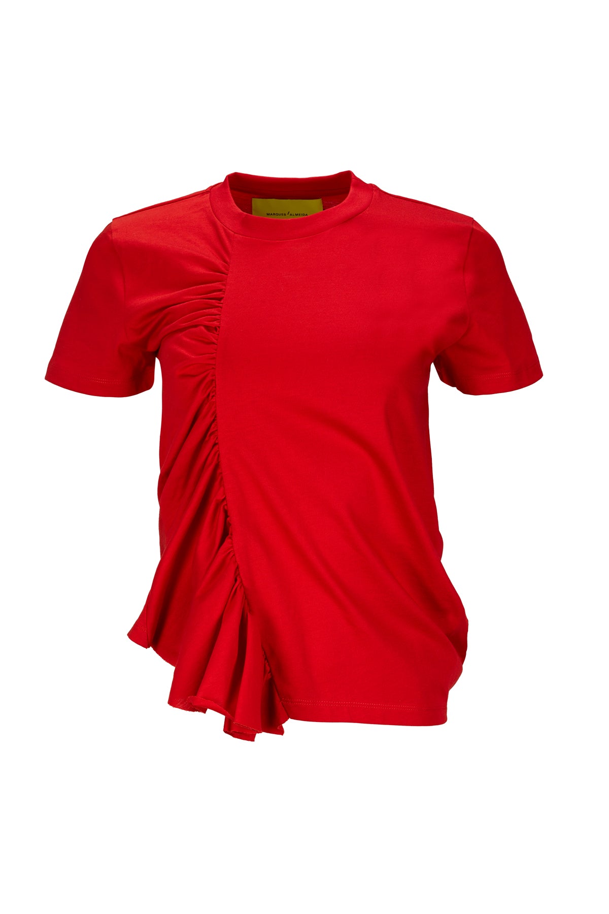 RED GATHERED T-SHIRT MARQUES ALMEIDA