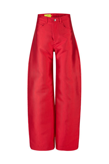 RED MIKADO BOYFRIEND TROUSERS marques almeida