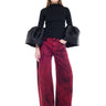 RED OVERDYE DENIM BOYFRIEND TROUSERS marques almeida
