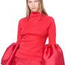 RED TURTLENECK PUFF SLEEVE TOP MARQUES ALMEIDA