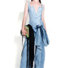 ACID WASH BOYFRIEND TROUSERS WITH BIG BOW marques almeida