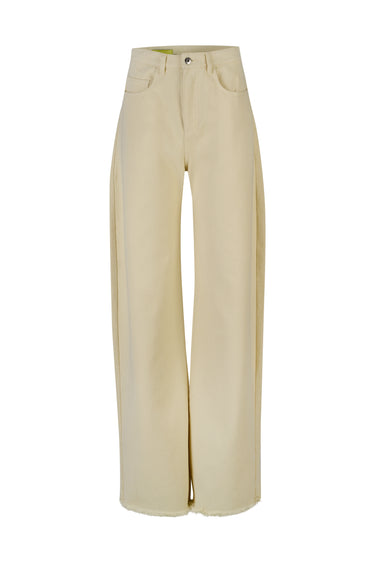 YELLOW DRILL BOYFRIEND TROUSERS marques almeida