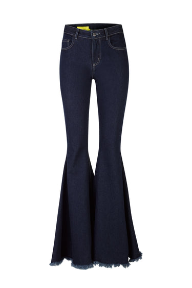 INDIGO DENIM EXTREME FLARE TROUSERS marques almeida
