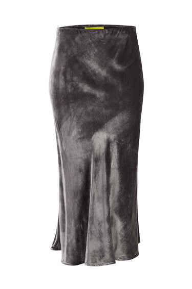 SILVER VELVET BIAS MIDI SKIRT marques almeida