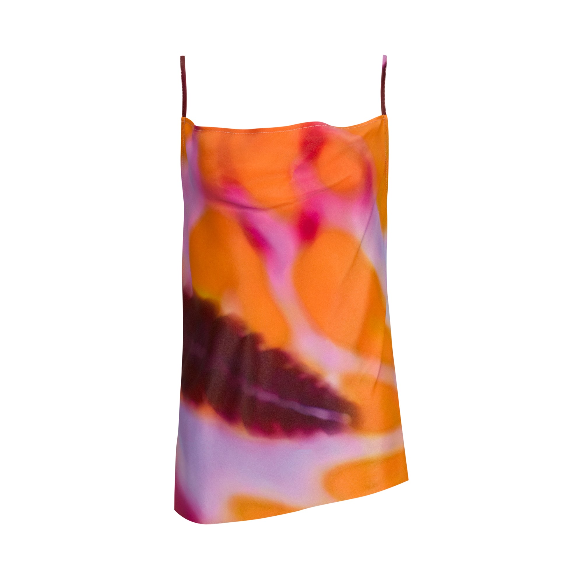 SLIP PRINTED SATIN SPAGHETTI STRAP TOP marques almeida