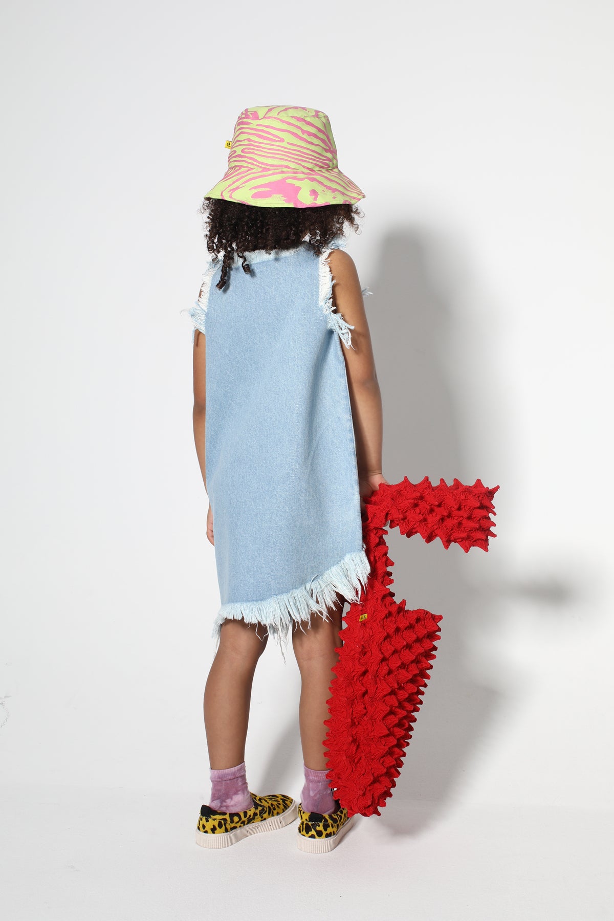 FOIL DENIM SLEEVELESS DRESS ma kids