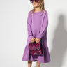 LILAC CREW NECK GATHERED DRESS MAKIDS