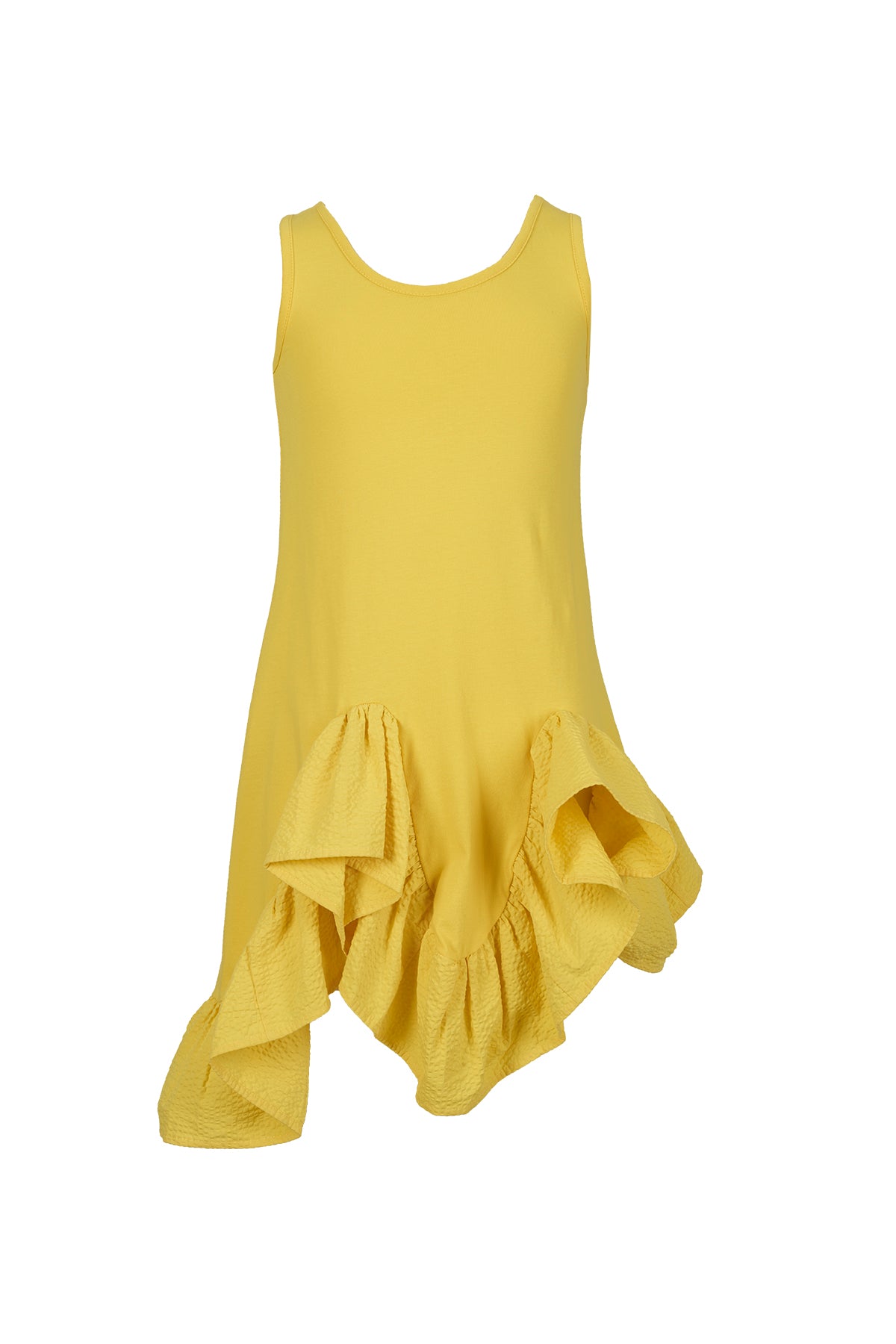 YELLOW SLEEVELESS FLOUNCE DRESS MA KIDS