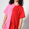 DUO COLOUR GATHERED JERSEY T-SHIRT DRESS MA KIDS