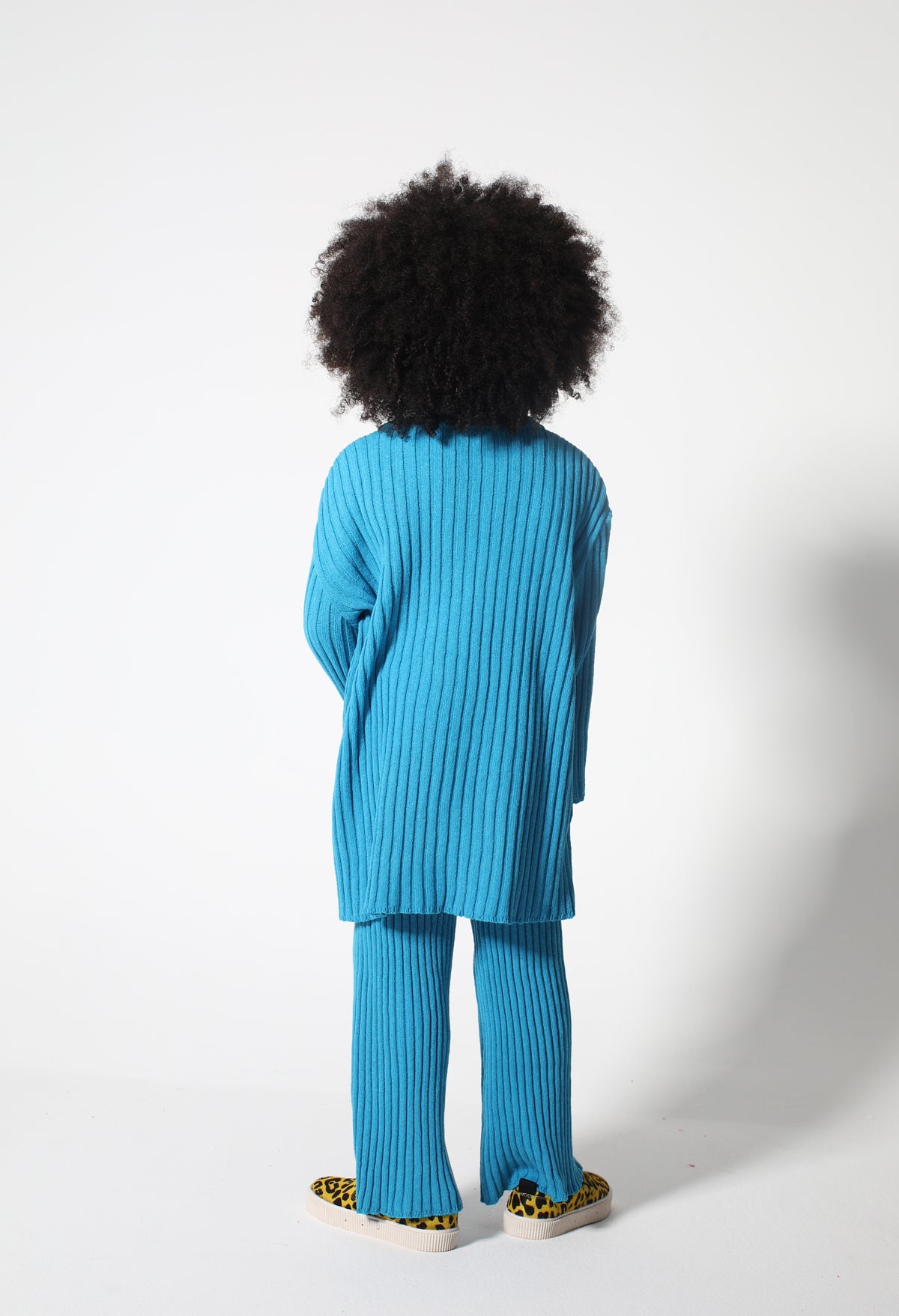 BLUE MERINO KNIT TROUSERS ma kids