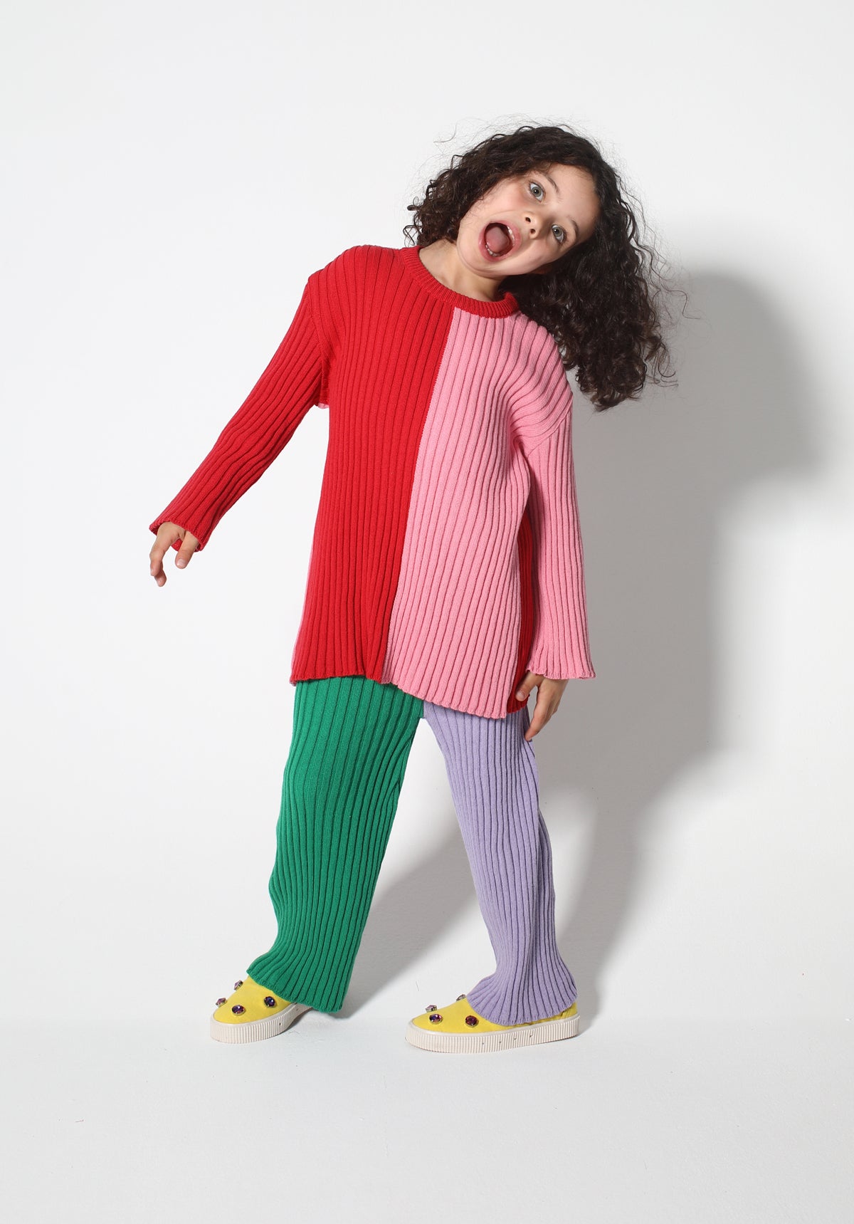 DUO COLOUR CREW NECK JUMPER ma kids