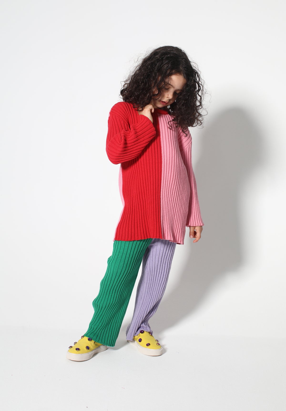 DUO COLOUR CREW NECK JUMPER ma kids