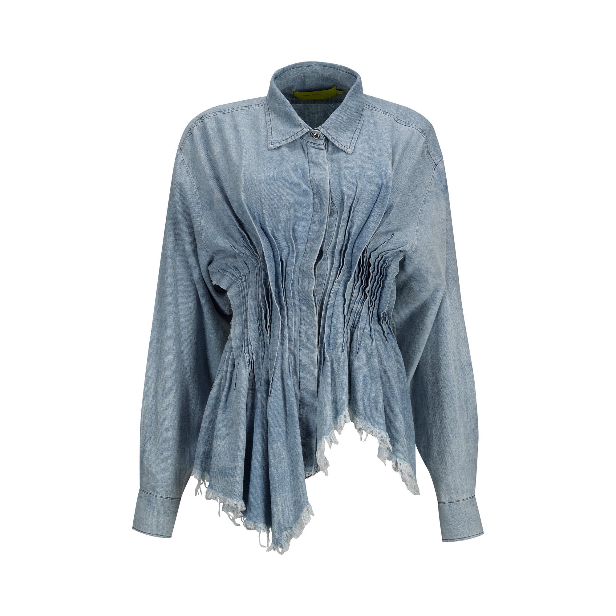 CHAMBRAY PLEATED SHIRT marques almeida