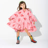 THUNDER PRINT GATHERED DRESS MA KIDS