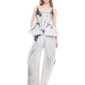 WHITE ACID WASH DENIM BOYFRIEND TROUSERS marques almeida