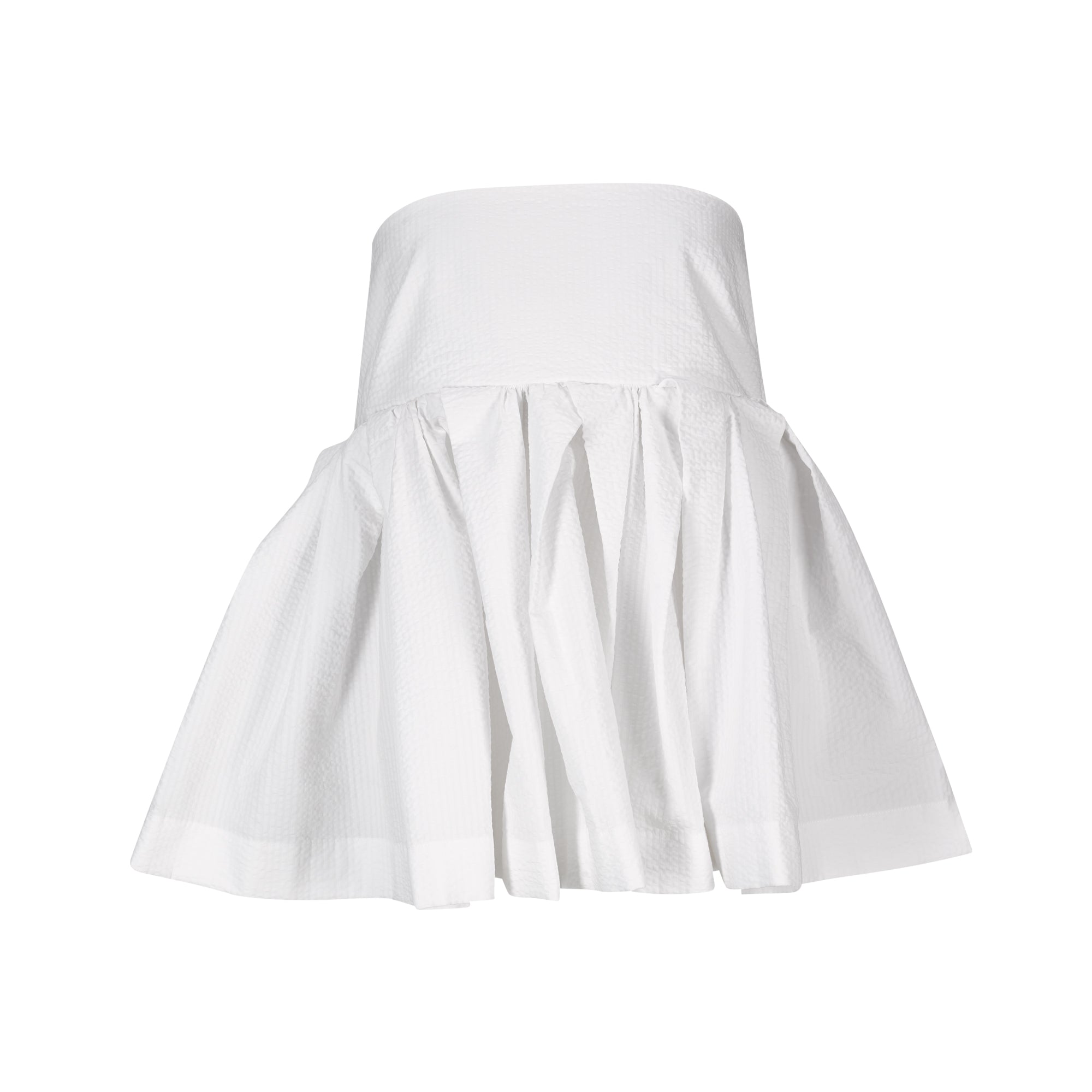 WHITE STRAPLESS PEPLUM TOP marques almeida